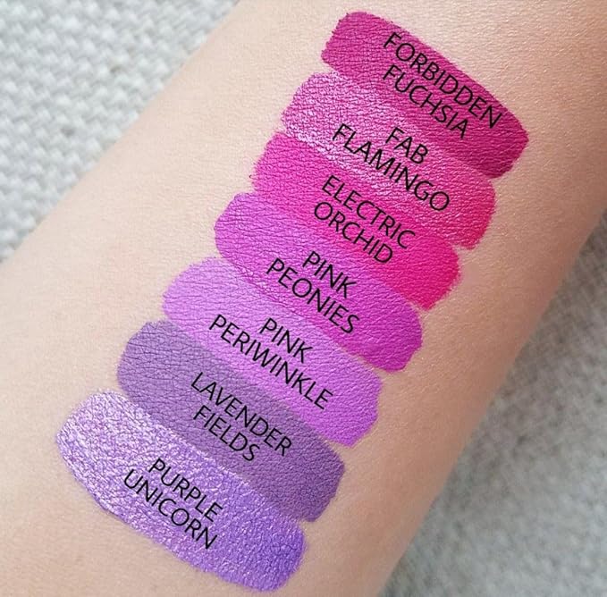Aromi Hot Pink Magenta Metallic Liquid Lipstick (Fab Flamingo)