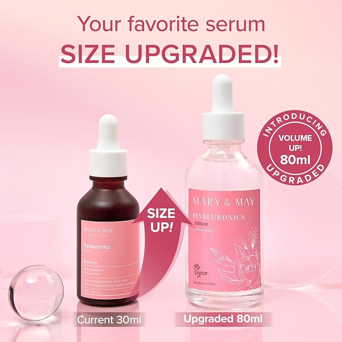 Mary&May Hyaluronic Acid Serum, 6 Types HA, 2.71 fl.oz