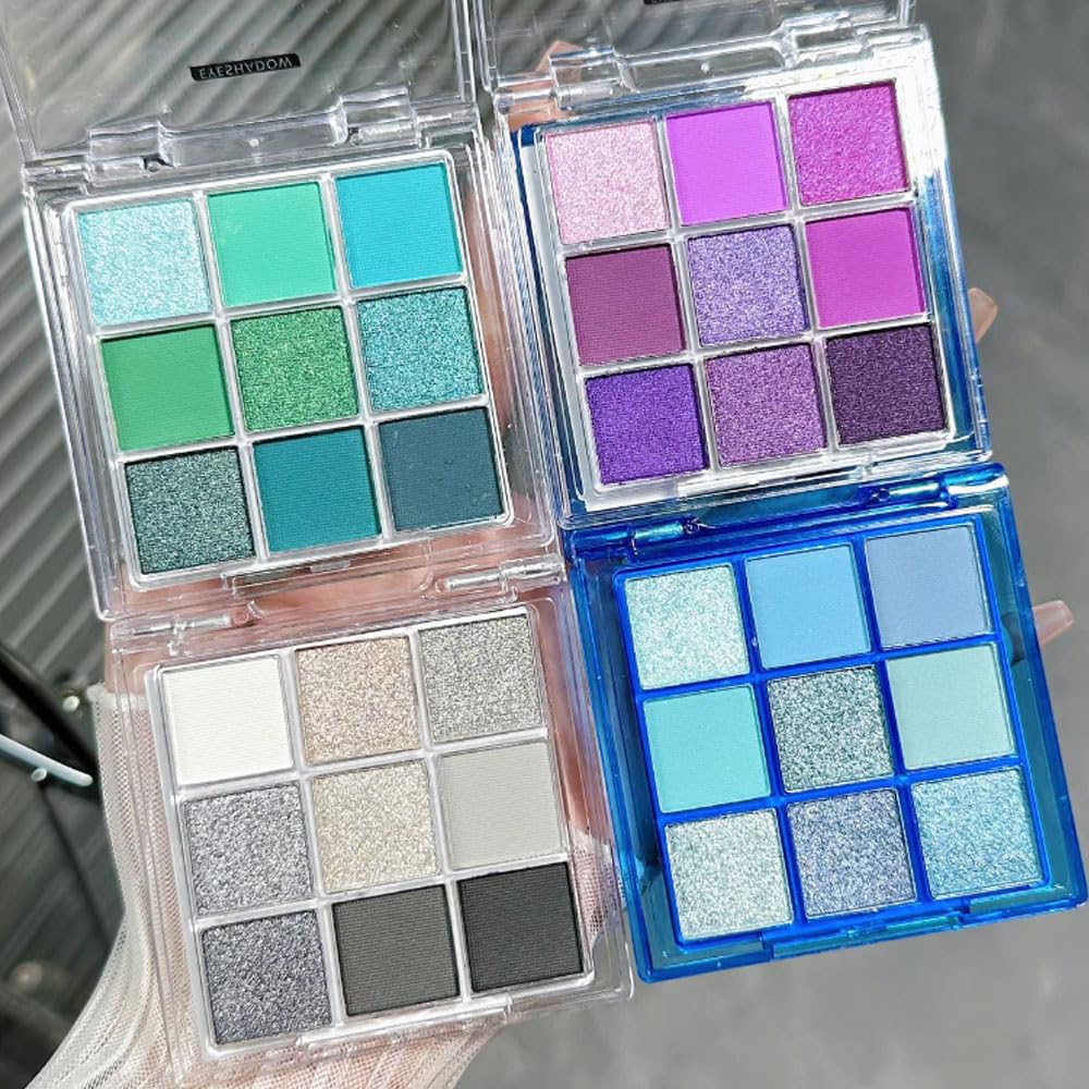 CAKAILA Sapphire Blue Smoky Eye Shadow Palette,Navy Royal Blue Green Goth Natural Eyeshadow Palette,Waterproof,Long Lasting Naturing-Looking