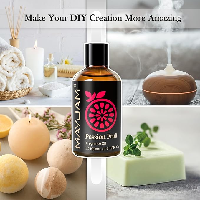 MAYJAM Passion Fruit Fragrance Oil Essential Oils for Diffusers, 3.38FL.OZ