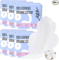 RPE Life 100% GOTS Organic Cotton Menstrual Pads with Wings, 108 Count
