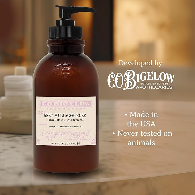 C.O. Bigelow West Village Rose Body Lotion, 10.5 fl oz