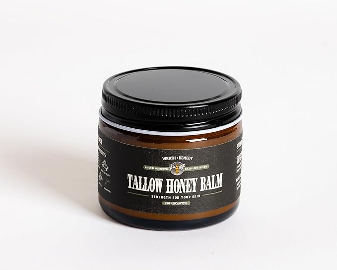 Organic Beef Tallow & Honey Balm for Skin - Concentrated, Eucalyptus (2 OZ)