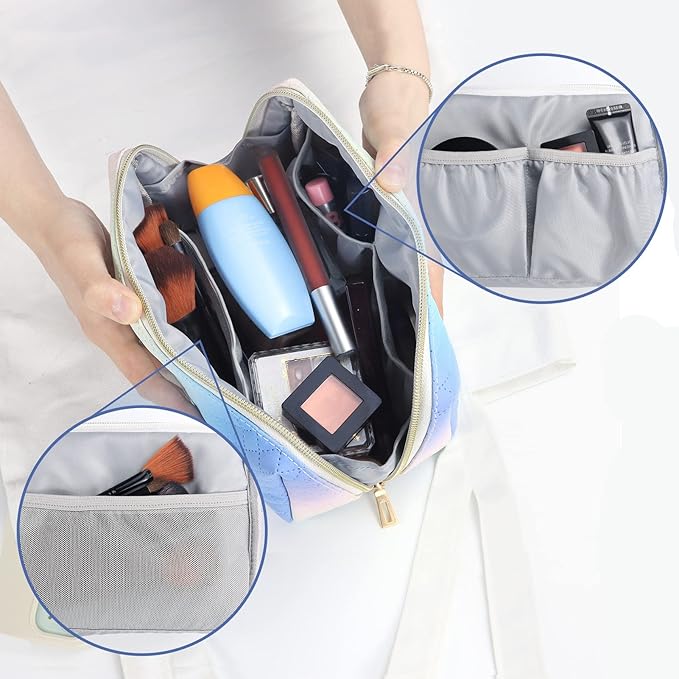 Aosbos Small Makeup Pouch, Travel Cosmetic Bags for Women,Travel Pouch