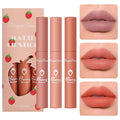 3 PCS Dark Red Matte Lipstick Set, Matte Lipstick Long Lasting for Women