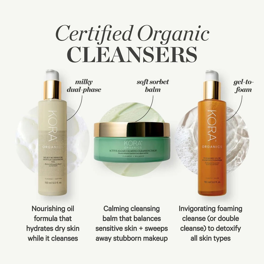 KORA Organics Turmeric Glow Foaming Facial Cleanser, Gentle Non-Drying Turmeric Face Wash with Aloe Vera & Noni Fruit Extract for Radiant Looking Skin, Cruelty Free Gel Cleanser, 5.0 fl oz, 150 ml