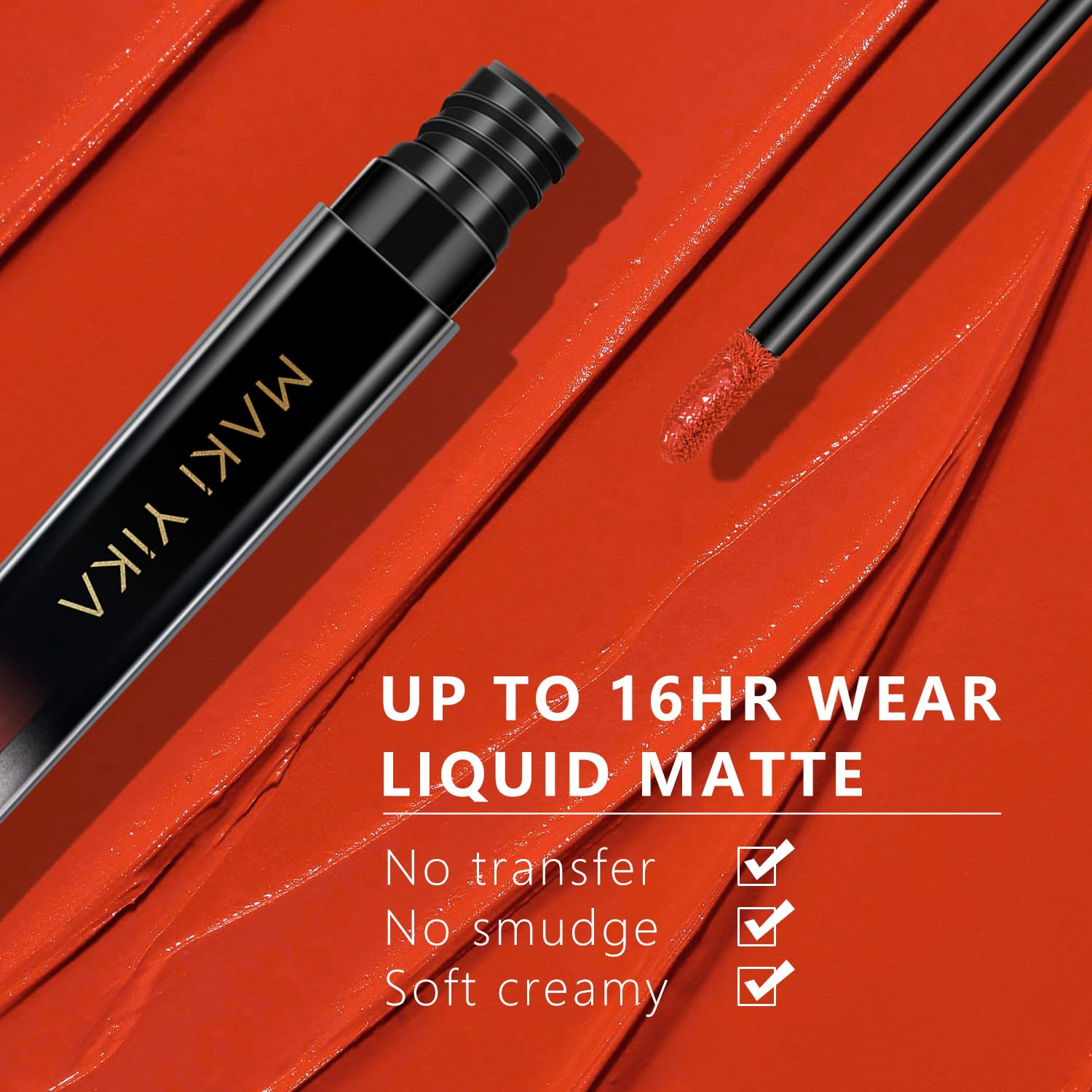 MAKI YIKA Orange Lipstick Matte Liquid for Women ColorStay Long Lasting Lipsticks