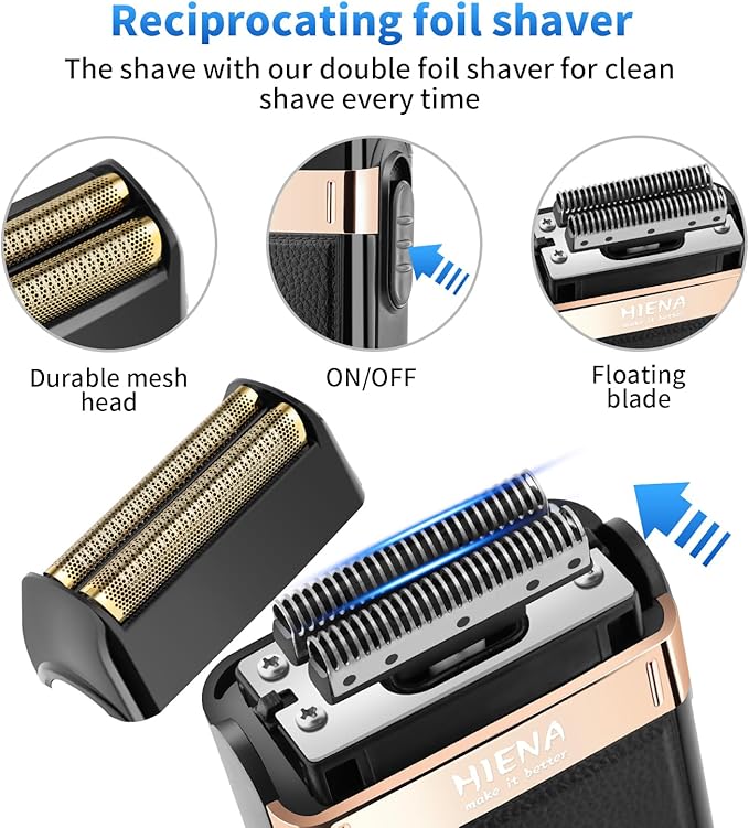 HIENA PRO Cordless Hair Clippers for Men, Barber Kit