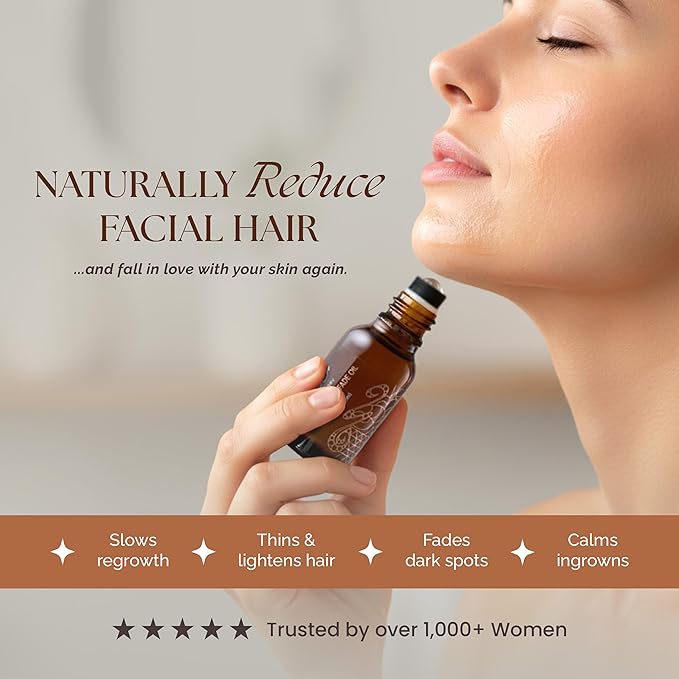 Umber by J. Lenay Hair Reducing Fade Oil, Sensitive Strength, Roll-On, 15ml
