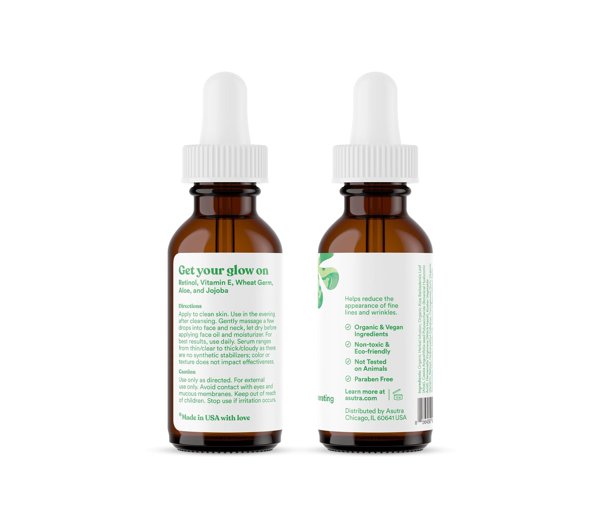 ASUTRA 2 Pack 2.5% Retinol Serum, 1 fl oz (Pack of 2) (1 Fl Oz)
