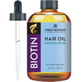 First Botany Biotin Castor Oil Encourages Hair Growth, Scalp & Hair Strengthening Serum, Nourishing Treatment for Split Ends, Dry Scalp, Safe for All Hair Types, 4 fl oz