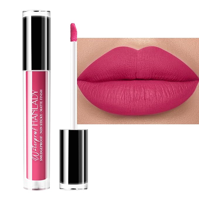 HANLADY Hot Pink Lipstick Long Lasting Lipsticks for Women Smudgeproof