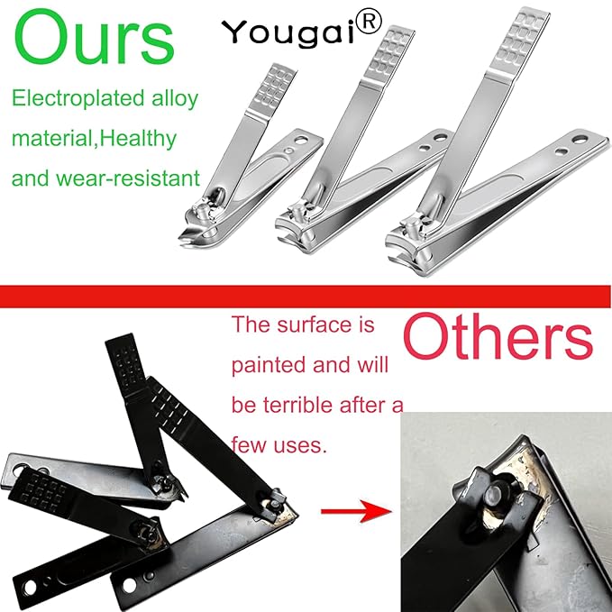 Yougai Manicure Set 18 Pieces Professional Nail Clippers Pedicure Kit Men Women, Stainless Steel Fingernail Toenail Cutters, Nail Care Grooming Tools with Leather Travel Case