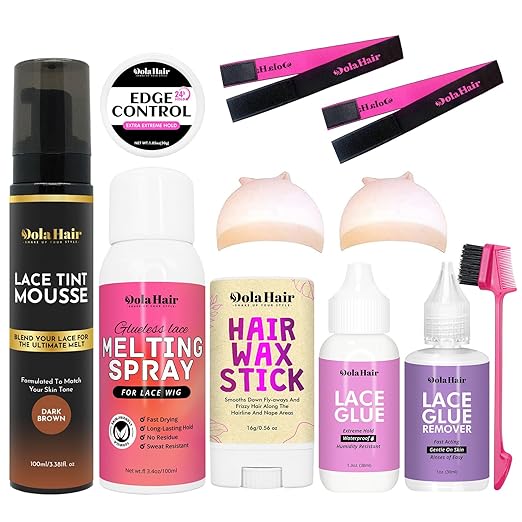 Dolahair Lace Glue Kit Wig Installation Kit & Melting Spray (Dark Brown)