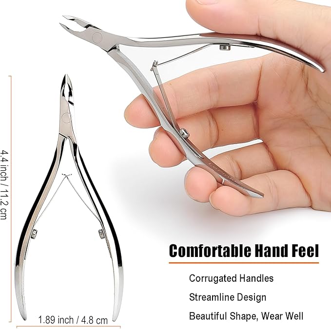LePinko Salon-Quality Cuticle Trimmer with Pusher Set, 5mm Jaw