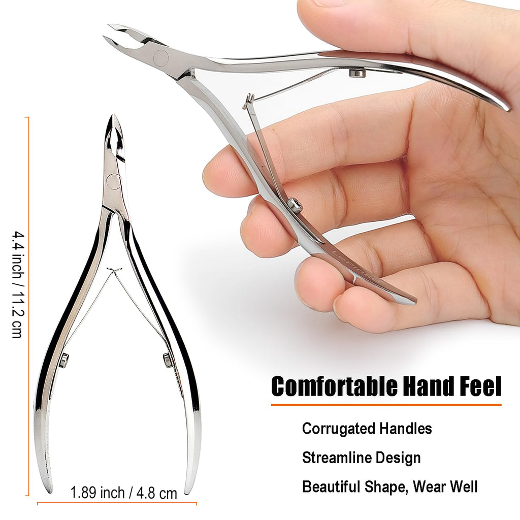 LePinko Salon-Quality Cuticle Trimmer with Pusher Set, 5mm Jaw