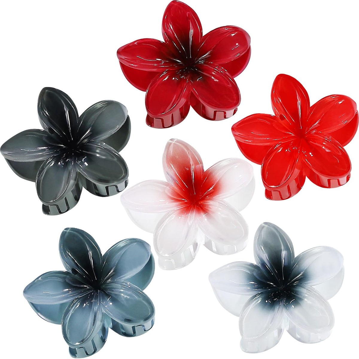 CHANDAT Flower Hair Clips 6 PCS Hair Accessories for Women - Hawai