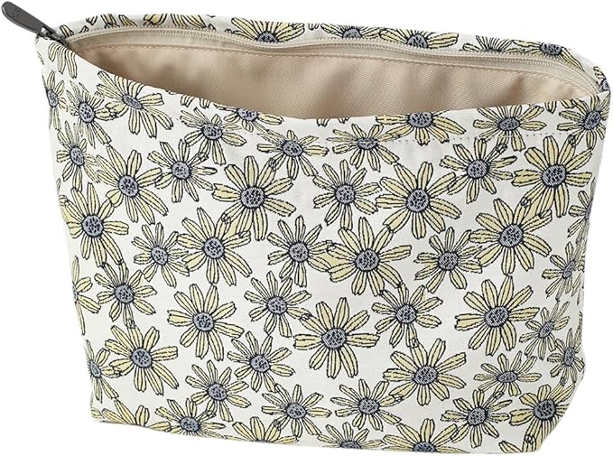 BBORGDC Floral Jacquard Makeup Bag - Large Capacity Cosmetic Pouch for Travel, Toiletry Organizer with Zipper, Perfect for Daily Use and Gifts, Purses for Women Clearance