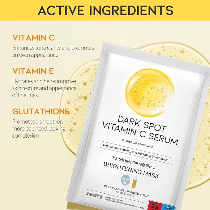 #OOTD Vitamin C Radiance Hydrating Sheet Mask(10-Pack) | Korean Skincare
