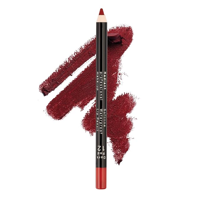 Radiant Professional Waterproof Long Lasting Lip Liner, 12 DARK RED