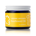 PurO3 Ozonated Sunflower Oil – Pure, Natural, Organic Skincare for Face & Body – Oxygenated Healing Lotion, Moisturizer & Beauty Cream in a Glass Jar – O3 Therapy Salve, 2 oz