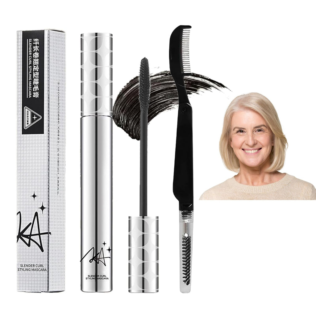 Black Mascara for Older Women 60 Plus, Prime Waterproof Volume and Length for Hypoallergenic Máscara with Long Lasting, Hypoallergenic, Lightweight for Sensitive Eyes-01