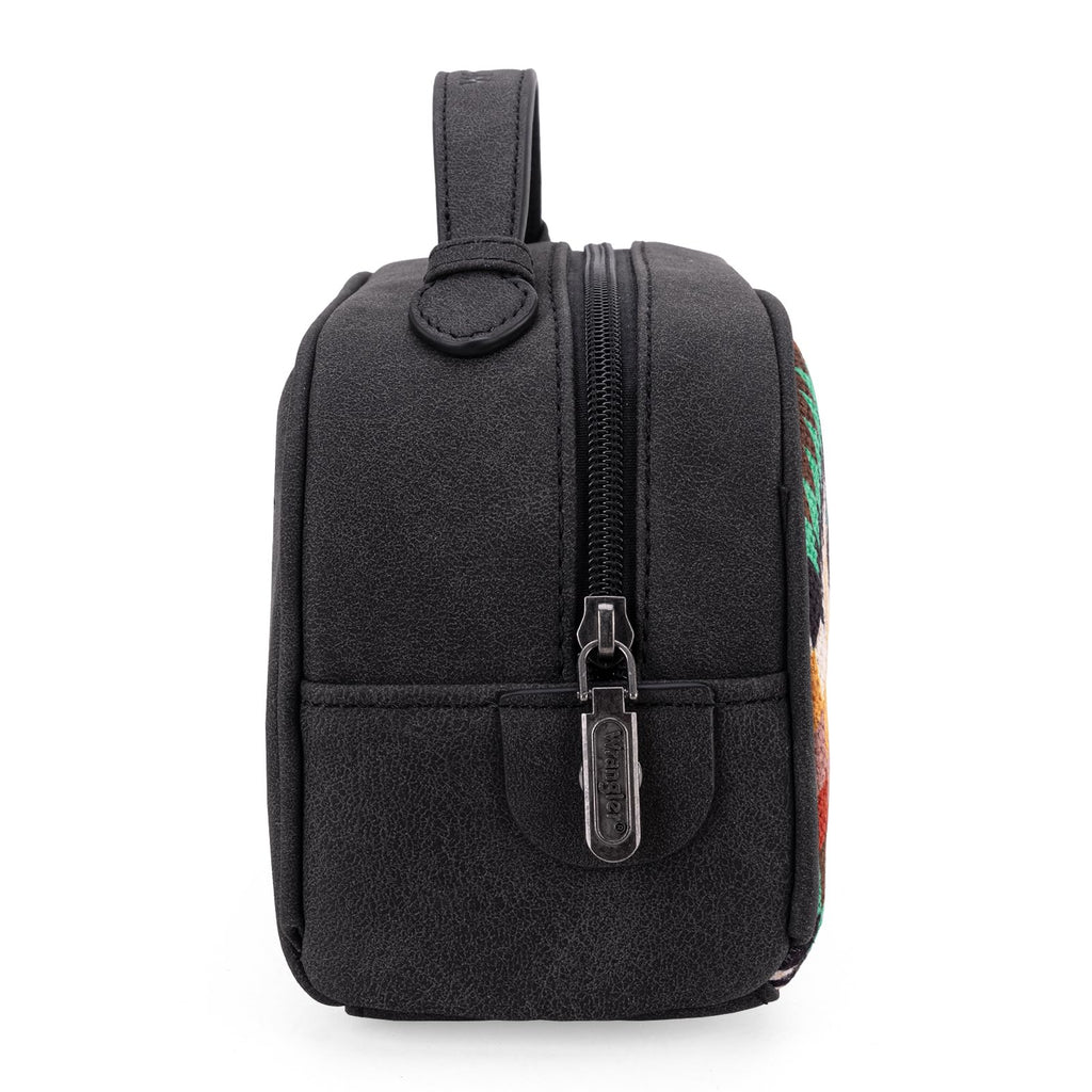 Montana West Wrangler Makeup Bag for Women Small Cosmetic Toiletry Bags Western Make Up Pouch Durable Cute Travel Purse,Black