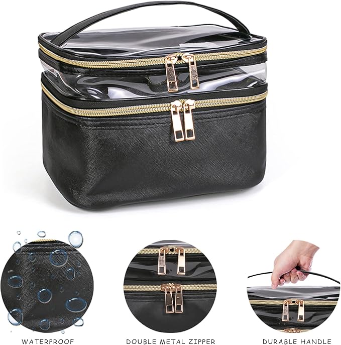 imerelez Travel Makeup Bag Makeup Organizer Bag Cosmetic Bag Makeup Bags for Women Cosmetics Cases Portable Waterproof Foldable