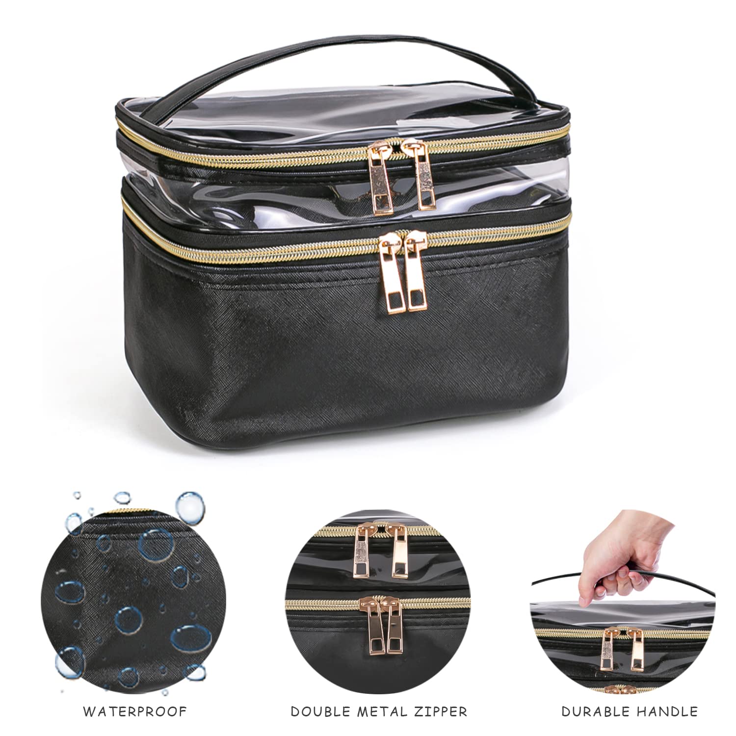 imerelez Travel Makeup Bag Makeup Organizer Bag Cosmetic Bag Makeup Bags for Women Cosmetics Cases Portable Waterproof Foldable