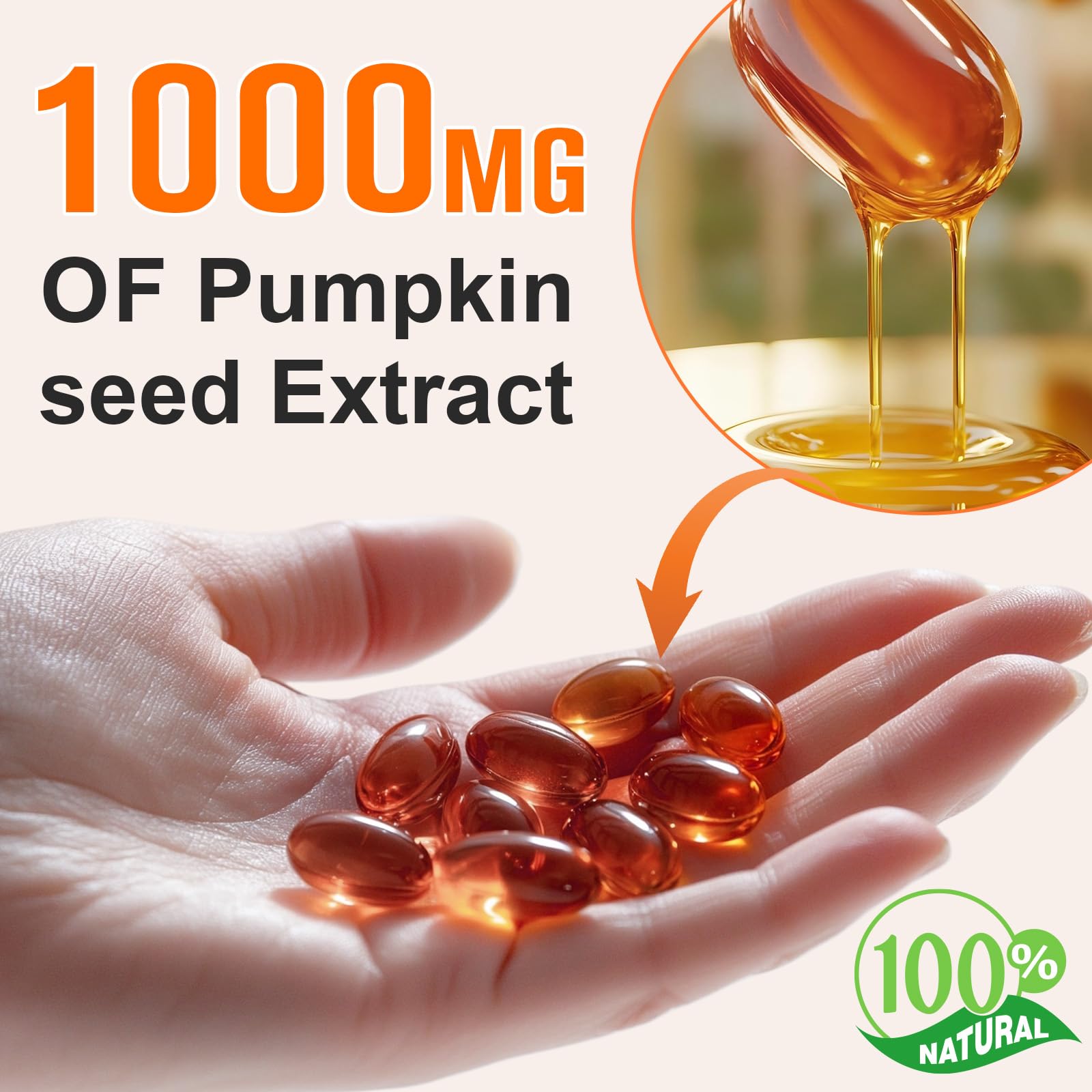 ITSDAWN Pumpkin Seed Oil Capsules 2 Pack, 1000mg Per Serving, Supports for Hair Growth, 600 Softgels