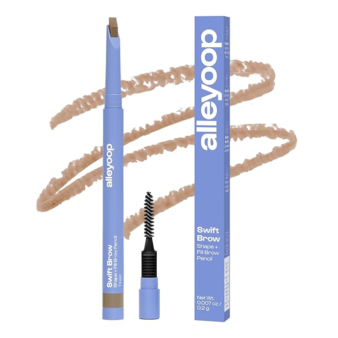Alleyoop Eyebrow Pencil Swift Brow with Sharpener, Matte Finish, Taupe