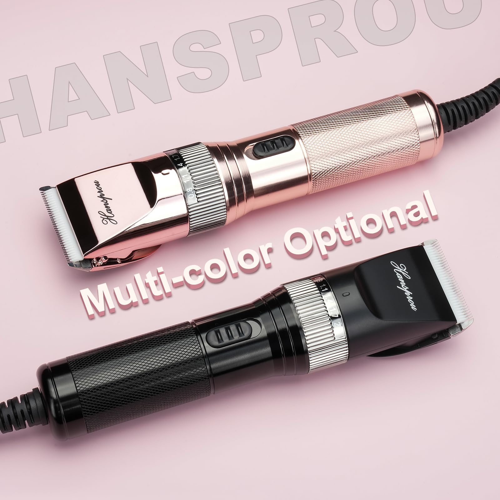 Hansprou Dog Clippers for Grooming,Upgraded 36V Heavy Duty Dog Clippers,Professional Pet Hair Trimmer for Thick Coat,Corded Pet Clipper with Guard Combs Brush