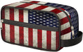 Pardick Travel Toiletry Bag for Women Men Retro American USA Flag Lightweight Cosmetic Makeup Bag Organizer Waterproof Shaving Bag Dopp Kit with Large Capacity for Toiletries and Shaving Accessories