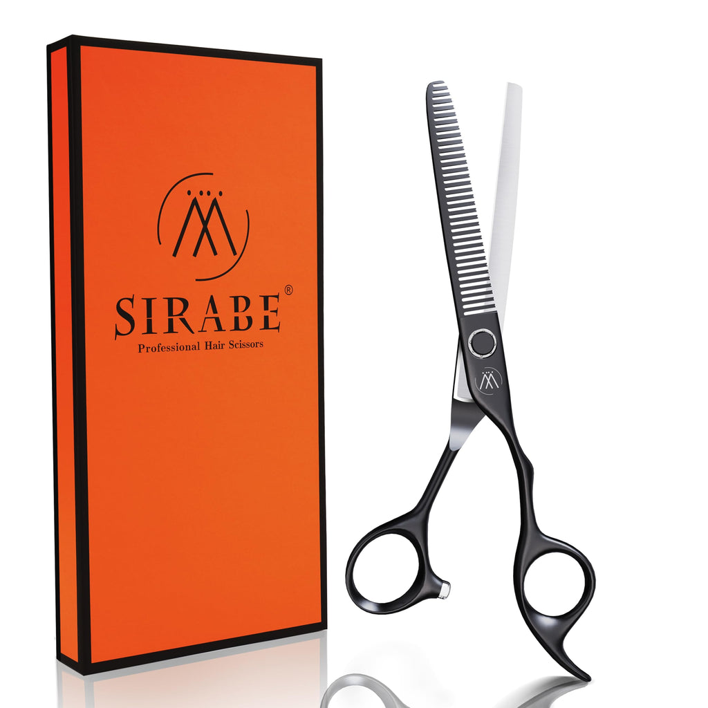 Sirabe HIGH-END Professional Hair Thinning Shears Barber Hair Cutting Texturizing Teeth Scissors with Case, Ultra 440C Sharp Blades for Salon Home Hairdressing