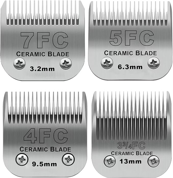 Dog Grooming Ceramic Blades Set,Compatible with Andis,Oster A5,Wahl KM10
