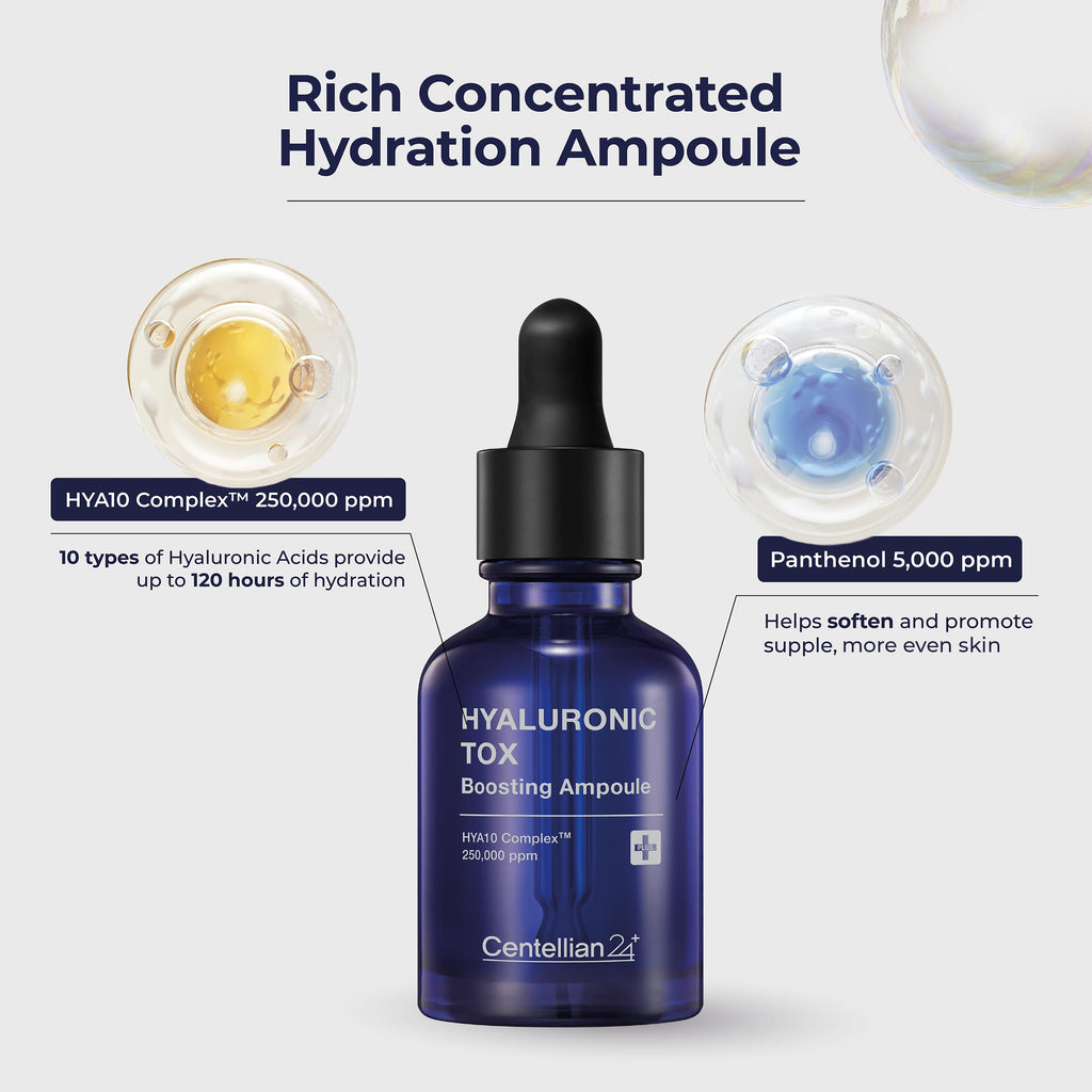 CENTELLIAN 24 Hyaluronic Tox Boosting Ampoule Serum for Deep Hydration