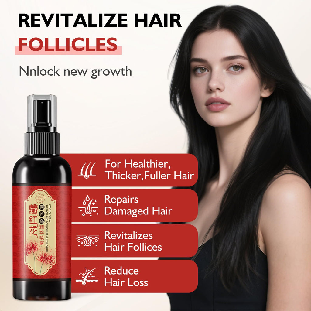 Hgkvnul Saffron Hair Spray, Saffron Essence Spray for Hair Care, Nourishing Hair Care, Anti-Loss Root Strengthening, Improve Dryness and Frizz, Leaving Hairs Shiny Non-Frizzy (2 PCS)