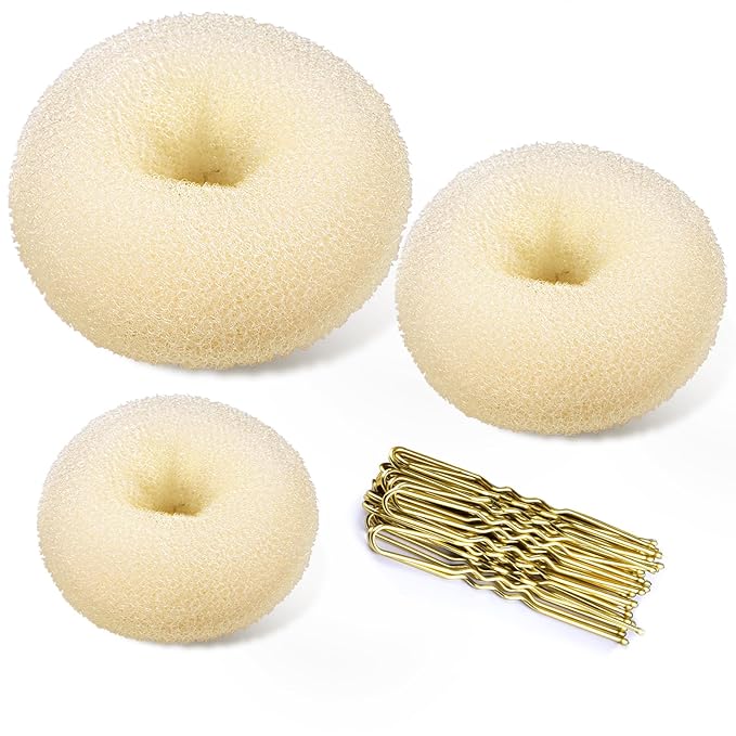 TsMADDTs Donut Bun Maker, Hair Bun Maker Set for Ballet Styling, Washable