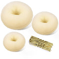 TsMADDTs Donut Bun Maker, Hair Bun Maker Set for Ballet Styling, Washable