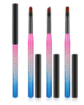 AMilHiTon 3PCS Nail Polish Clean Up Brush, Gilded Pink Blue
