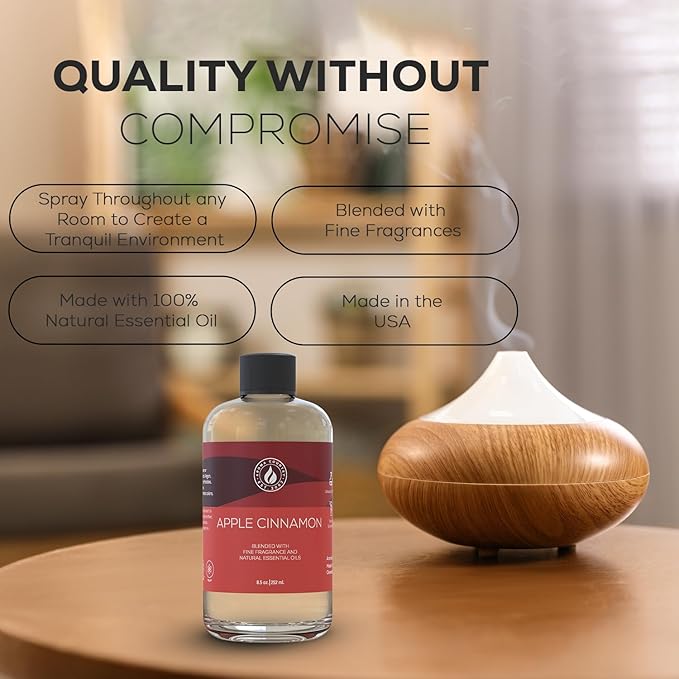 Aroma Country Apple Cinnamon Luxury Diffuser Oil Refill (8.5 Fl Oz)
