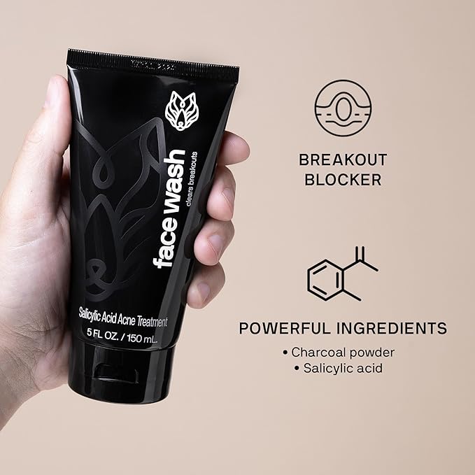 Black Wolf Moisturizing Body Wash & Charcoal Face Wash Skin Care Set