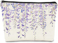Watercolor Lavender Flowers Makeup Bag,Spring Summer Flower Cosmetic Bag Best Gift Idea for Teen Girls Women,Birthday Christmas Gifts for Girls Women Daughter Sister