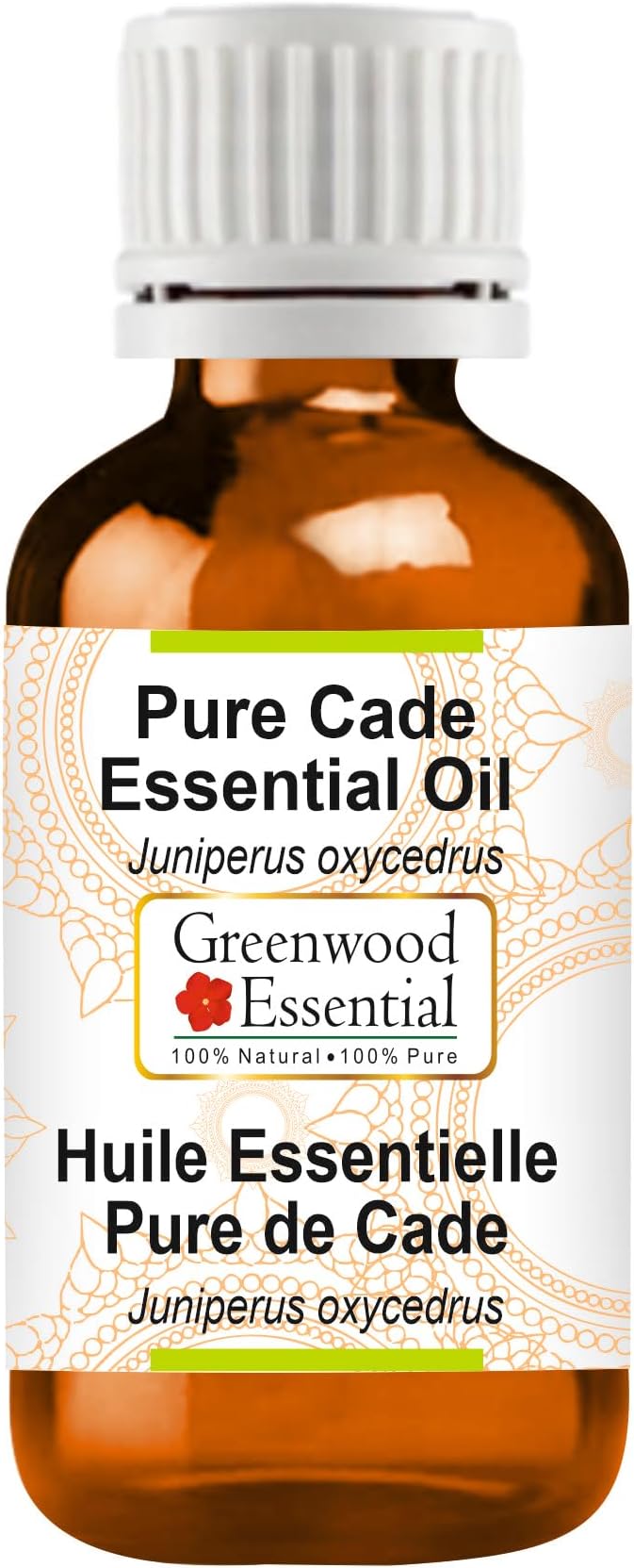 Greenwood Essential Cade Essential Oil (Juniperus oxycedrus) Pure | Non-Sticky | Non-Greasy | Lightweight | Men & Women | All Skin Types | Steam Distilled 30ml (1 oz)