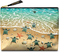 GEGEPINK Cute Makeup Bag for Purse Waterproof Cosmetic Bags for Women Funny Smooth Zipper Travel Toiletry Pouch 10X8 Inches-Seashell on Beach Makeup pouch