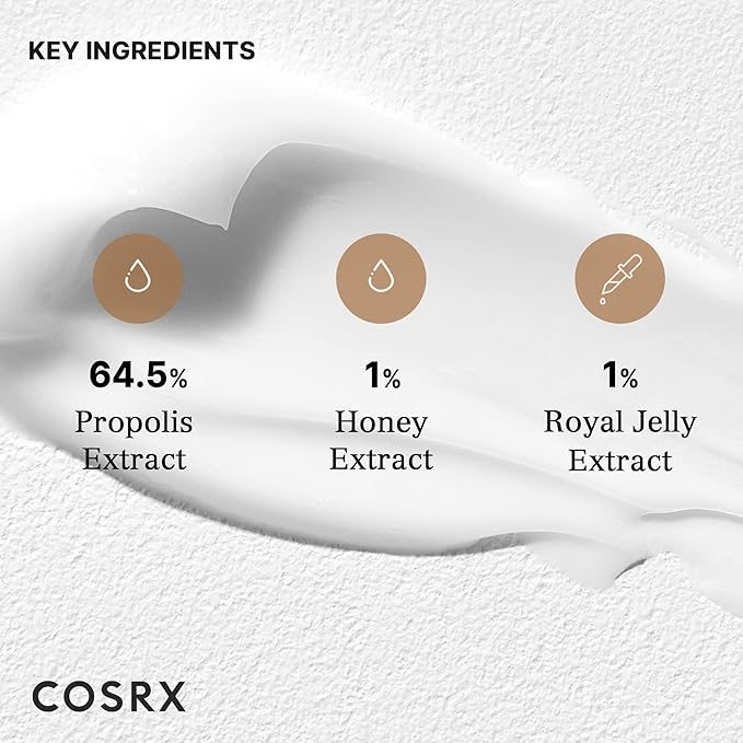 COSRX 64% Propolis Honey Lightweight Cream, Instant Golden Glow,2.19 fl.oz