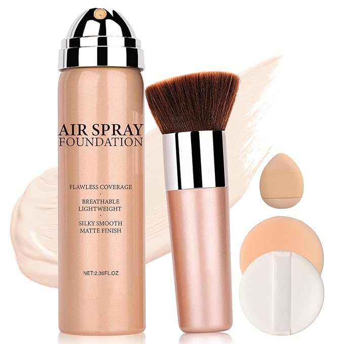 QIUFSSE Airbrush Foundation Makeup Spray (04 Porcelain Color)