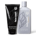Black Wolf Moisturizing Body Wash & Charcoal Face Wash Skin Care Set