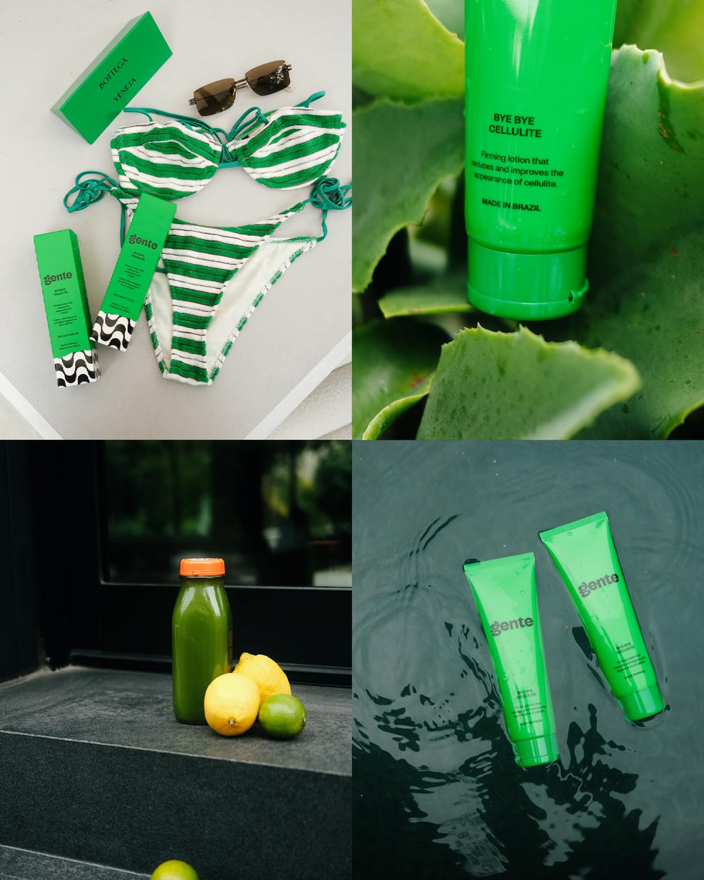 Gente Beauty Bye Bye Cellulite - Firming Lotion - Cellulite Remover, Skin Tightening Cream for Body, Anti Cellulite Cream, Belly Firming Cream, Skin Firming Body Lotion - 4.3FL OZ