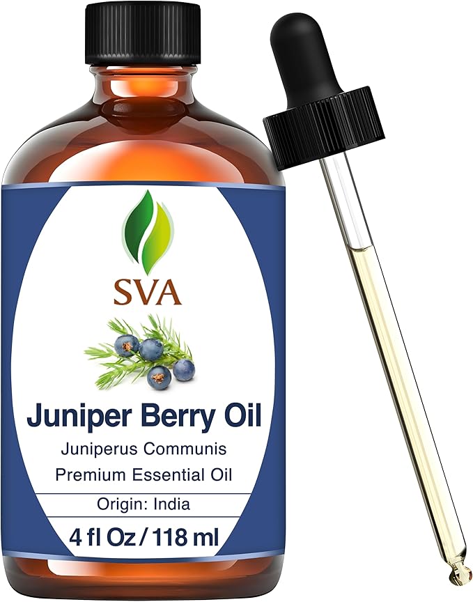 SVA Juniper Berry Essential Oil with Dropper, 4 Fl Oz (118 ml)